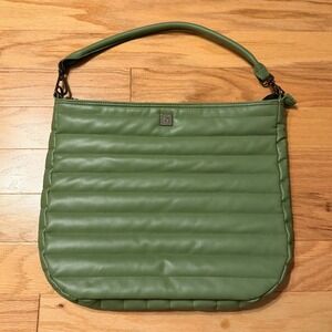 Royln Luxe Bag Quilted Shoulder Bag Olive Green Crossbody Purse Modern Sleek Hip